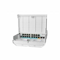 Управляемый PoE-коммутатор 18 портов: Mikrotik netPower 15FR (16х10/ 100Мбит/ с ,2хSFP,15хPoE,PoE‑бюджет 57 Вт) 3 уровня