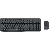 Комплект (клавиатура +мышь) Logitech MK295 Silent Combo Graphite беспроводной, классический, USB, черный (920-009807)
