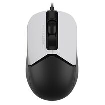 Мышь A4Tech FM12S Panda оптическая, проводная, USB, офисная, бело-черная (FM12)