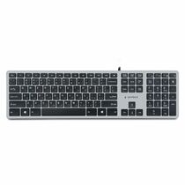 Клавиатура Gembird KB-8420, проводная, классическая, USB, черный/ серебристый, кабель 1,35 м (KB-8420)