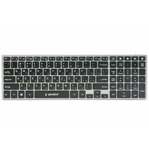 Клавиатура Gembird KBW-2, беспроводная, классическая, Bluetooth, черный/ серебристый (KBW-2)