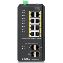 Управляемый PoE-коммутатор 12 портов: Zyxel RGS200-12P-ZZ0101F (8х1Гбит/ с,4хSFP,8хPoE,PoE‑бюджет 240 Вт) 2 уровня
