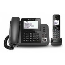 Телефон DECT Panasonic KX-TGF320RU (автооветчик АОН; +радио трубка) черный металлик