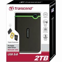 Внешний жесткий диск HDD 2.5" 2Tb Transcend StoreJet 25M3G USB 3.0 Серый (TS2TSJ25M3S)