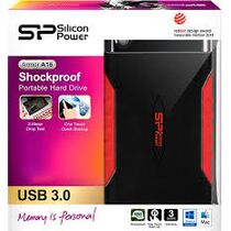 Внешний жесткий диск HDD 2.5" 1Tb SiliconPower A15 USB 3.0 Черный с красным (SP010TBPHDA15S3L)