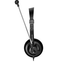Проводные наушники накладная Defender Aura 104 с микрофоном, jack 3.5 mm, черный (63104)