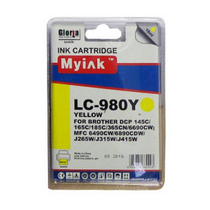 Картридж Brother LC1100Y/ LC980Y Yellow 18ml MyInk (DCP-145C/ 6690CW/ MFC-250C)