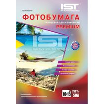 Фотобумага IST Premium, односторонняя, глянцевая, 4R 10х15, 260 гр/ м2, 50л (GP260-504R) для струйной печати