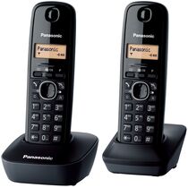 Телефон DECT Panasonic KX-TG1612 (в компл.:2шт) темно-серый