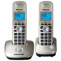 Телефон DECT Panasonic KX-TG2512 (в компл.:2шт) платиновый