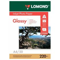 Фотобумага Lomond Photo Paper, двусторонняя, глянцевая, A4, (210х297 мм) 220 гр/ м2, 50л (0102089) для струйной и лазерной печати