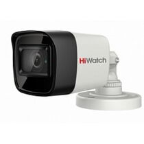 Видеокамера аналоговая 8 Mp уличная HiWatch цилиндрическая, f: 2.8 мм, 3840*2160, ИК: 30 м (DS-T800(B) (2.8 mm))