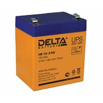 АКБ 12 V 5,0 Ah Delta (HR 12-21 W) для использования в ИБП, срок службы до 8 лет.