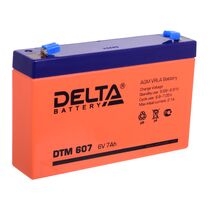 АКБ 6 V 7,0 Ah Delta (DTM 607) для использования в ИБП, срок службы до 6 лет.