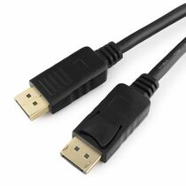 Кабель DP 5м Gembird/ Cablexpert v1.2 черный, экран, пакет (CC-DP2-5M)