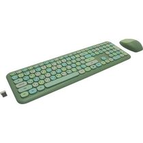 Комплект (клавиатура +мышь) Smartbuy SBC-666395AG-G беспроводной, классический, USB, голубой/ зеленый/ салатовый (SBC-666395AG-G)