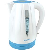 Чайник электрический Vitek VT-7031 белый/ голубой (2200 Вт, объем - 1.7 л, корпус: пластиковый)
