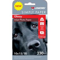 Фотобумага Lomond Simply Papers, односторонняя, глянцевая, 4R 10х15, 230 гр/ м2, 50л (0102166) для струйной печати