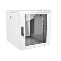 Шкаф настенный телекоммуникационный разборный 19" 09U, Ш600*В480*Г650, cъемные стенки, передняя дверь - стекло, серый (ШРН-М-9.650)
