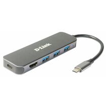 Разветвитель USB D-Link DUB-2333 USB 3.0, 3 порта (DUB-2333/ A1A) 1 портом USB Type-C/ PD 3.0 и 1 портом HDMI