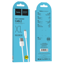 Кабель USB HOCO X1m Rapid (MicroUSB, 2м, пластик, Белый)