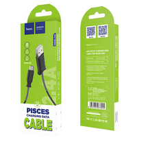 Кабель USB HOCO X24m Pisces Charging (MicroUSB, 1м, пластик, Черный)