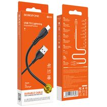 Кабель USB Borofone BX51i Triumph (Lightning, 1м, пластик, Черный)