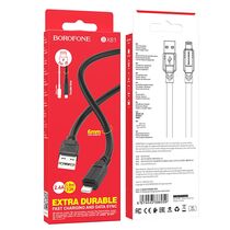 Кабель USB Borofone BX81i Goodway (Lightning, 1м, пластик, Черный)