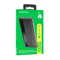 Внешний аккумулятор Borofone BJ24 10000mAh, USB 2A x2, пластик, черный
