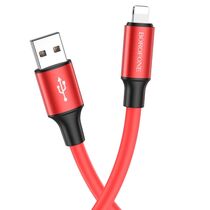 Дата-кабель Borofone Lightning BX82i Bountiful (1м. USB 2.0. Красный)