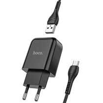 Сетевое зарядное устройство HOCO N2 Vigour (1xUSB, 2А+micro-USB.Черный)