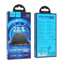 Внешний аккумулятор HOCO J101 Astute 10000mAh, USB 2A x2, USB 18W x1, Type-C PD20 x1, QC3.0, индикатор заряда, пластик, черный