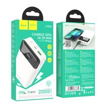 Внешний аккумулятор HOCO J102A Cool 20000mAh, USB 2A x1, USB 18W x1, Type-C PD20 x1, QC3.0, дисплей, пластик, белый