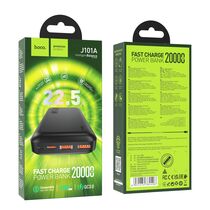 Внешний аккумулятор HOCO J101A Astute 20000mAh, USB 2A x2, USB 18W x1, Type-C PD20 x1, QC3.0, индикатор заряда, пластик, черный