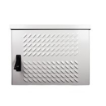 Шкаф уличный всепогодный настенный 19" 12U, Ш620*В600*Г530, передняя дверь вентилируемая, серый (ШТВ-Н-12.6.5-4ААА)