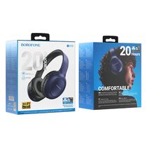 Беспроводные наушники Borofone BO19 Musique, Bluetooth, полноразмерные, синий (6974443386301)
