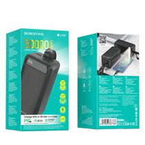 Внешний аккумулятор Borofone BJ14D Course 50000mAh, USB x2, Type-C PD20 x1, QC3.0, дисплей, пластик, черный
