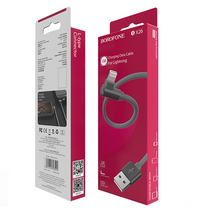 Кабель USB Borofone BX26i (Lightning, 1м, плетеный, серый)