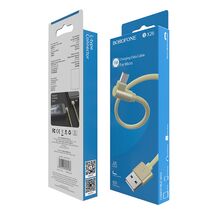 Кабель USB Borofone BX26m Express (MicroUSB, 1м, плетеный, золотой)