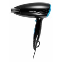 Фен Starwind SHD 7066 черный (1600 Вт, режимов - 2, вид: полноразмерный, насадок - 1)