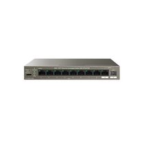 Неуправляемый POE-коммутатор 09 портов Tenda G1110PF-8-102W ( 8x1Гбит/ с, 1xSFP, 8xPOE, PoE‑бюджет 102 Вт) корпус - металл