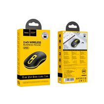 Мышь HOCO GM21 Platinum  беспроводная, USB, черный/ желтый (6931474790941)
