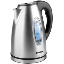 Чайник электрический Vitek VT-7019 серебристый (2200 Вт, объем - 1.7 л, корпус: металлический)