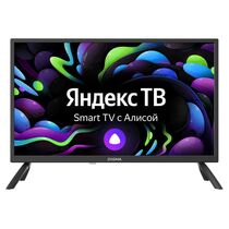 Телевизор 24" Digma DM-LED24SBB31 Smart TV (Яндекс.ТВ), HD Ready, 60 Гц, тюнер DVB-T/ T2/ C/ S/ S2, HDMI х3, USB х2, 2х3 Вт,  чёрный