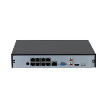 Видеорегистратор IP 8-канальный Dahua 8 портов POE, бюджет 72 Вт, HDD до 16Tb (DHI-NVR2108HS-8P-S3)
