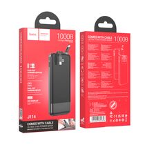 Внешний аккумулятор 10000mAh HOCO J114 Charger, USB x1, Type-C x1, пластик, черный
