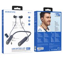 Беспроводная гарнитура Borofone BE64 Perfect, Bluetooth, вкладыши, синий (6941991103711)