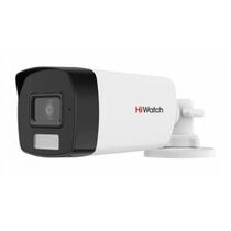 Видеокамера аналоговая 5 Mp уличная HiWatch цилиндрическая, f: 2.8 мм, 2944*1656, ИК: 30 м, LED:20 м, микрофон (DS-T520A (2.8 mm))