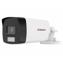Видеокамера аналоговая 2 Mp уличная HiWatch цилиндрическая, f: 3.6 мм, 1920*1080, ИК: 40 м, LED:40 м, микрофон (DS-T220A (3.6mm))