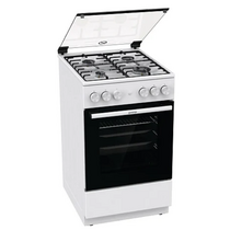 Плита газовая Gorenje GGI5A21WH белый (газ-к конфорок, э/ поджиг конф.+дух., конфорок - 4, духовка газовая, решетки сталь)